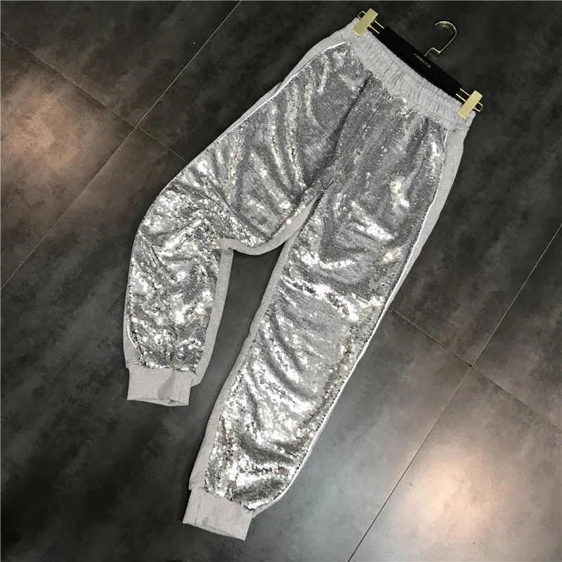 Женский Блестящий спортивный костюм с блестками куртка на молнии капюшоном и