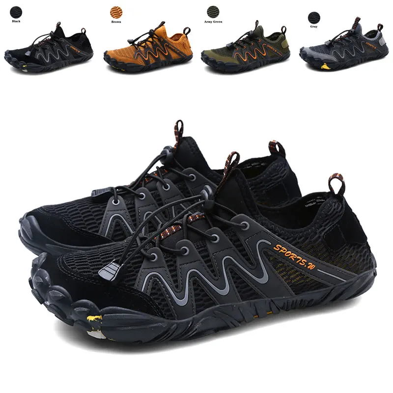 Men Barefoot Shoes Quick Dry Drain Water Shoes Non-slip Wear-resistant Lightweight Comfortable Outdoor Climbing  Trekking Shoes