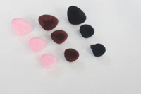 50pcslot pinkblackbrown flocking triangular safety toy nose soft washer for diy doll findings color option