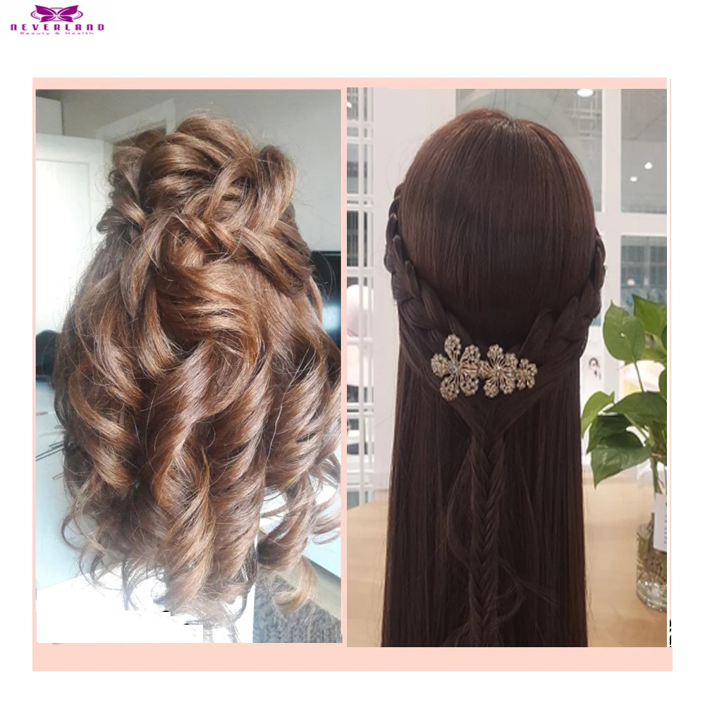 Голова манекена + Настольный зажим 22 &quot90% настоящие человеческие волосы прически