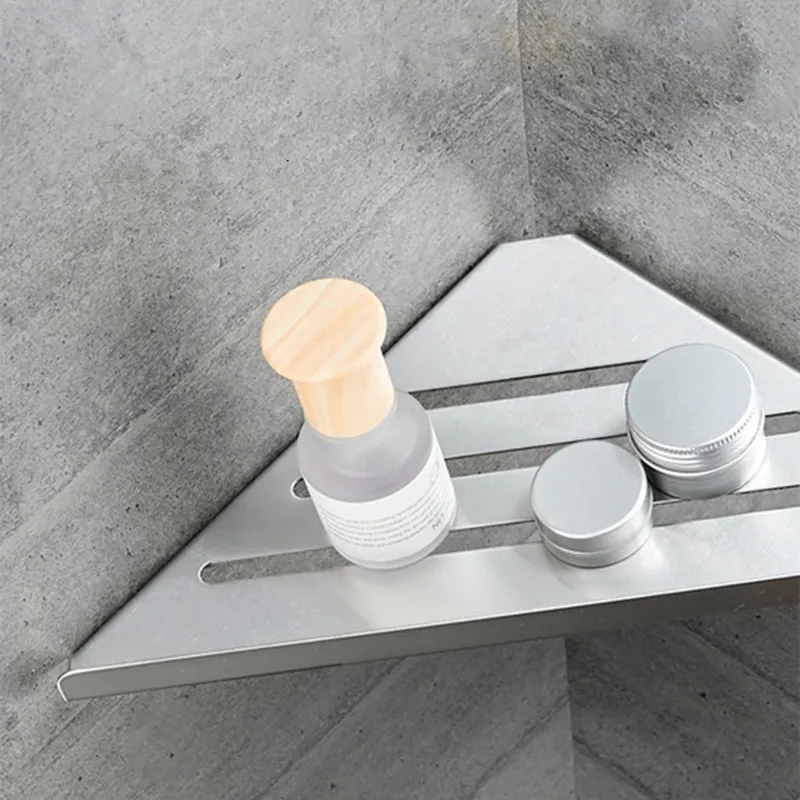 sus304 bathroom shelves black wall mount shampoo storage holder bathroom corner shelf kitchen storage bathroom accessories free global shipping