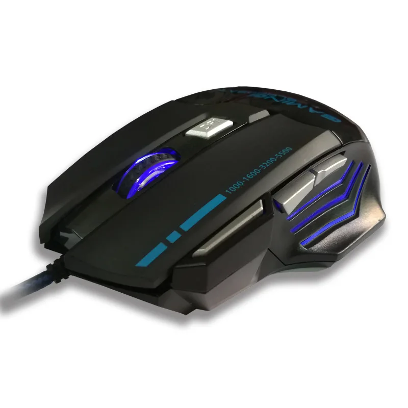 Проводная игровая мышь 7 клавиш 7 уровней 6800 dpi оптическая мышь игровая компьютерная мышь светодиодный свет большая мышь для ПК для игры в войнушки