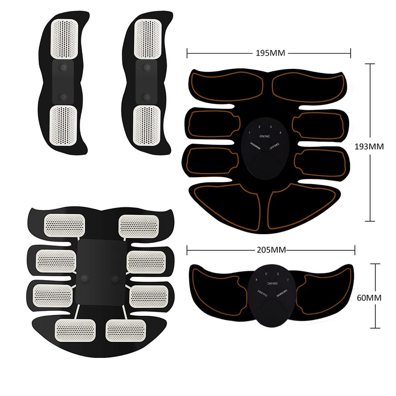 Wireless EMS Abdominal Muscle Stimulator Toner Hip Trainer Vibro Body Shaper Slimming Massager Buttock Abdomen Arm Leg Training