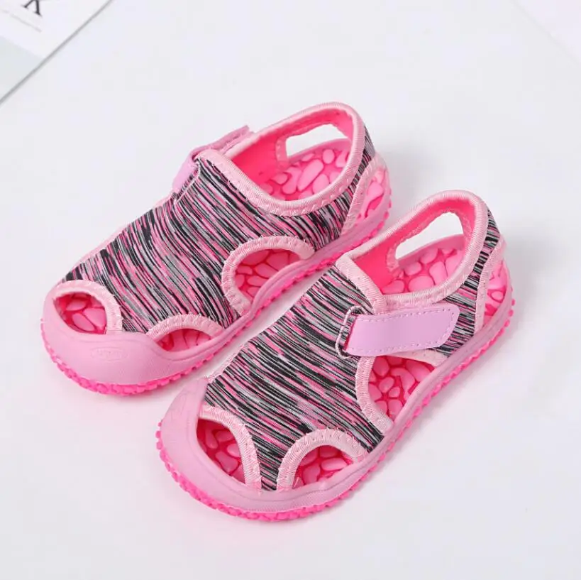 Весенне-летние детские сандалии для мальчиков и девочек пляжные нескользящая