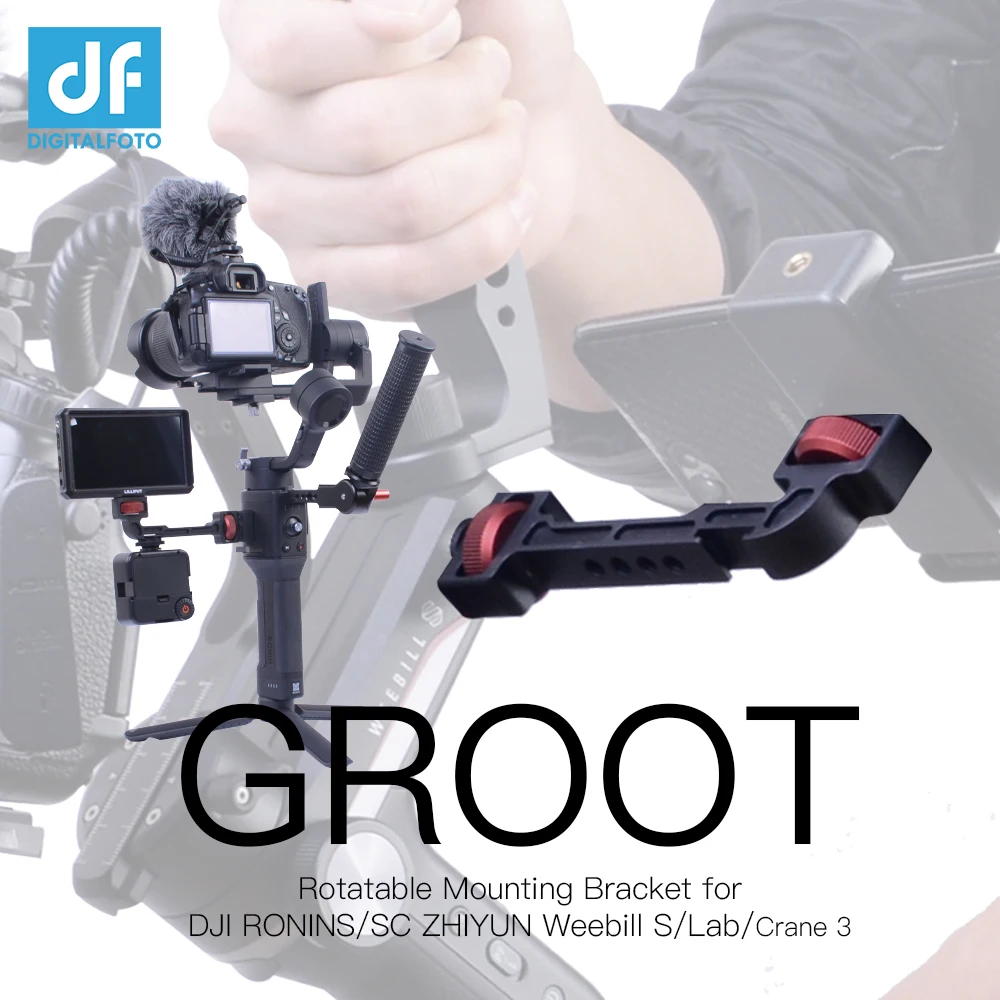 Поворотный кронштейн GROOT ZHIYUN WEEBILL S/2 Crane 3/3S DJI RONIN S2/RONIN S/SC2 для светодиодсветильник Ки монитора - изображение