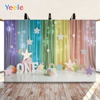 yeele baby birthday 1st backdrop banner rainbow curtain lanterns party decor family shoot background for photo studio photophone