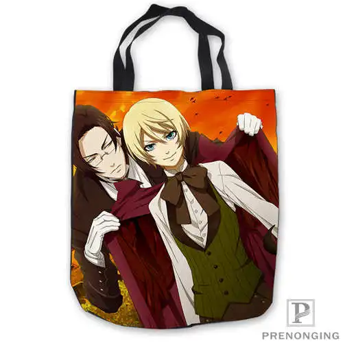 Пользовательские холст black_butler _ ToteBags ручная сумка для покупок Повседневная