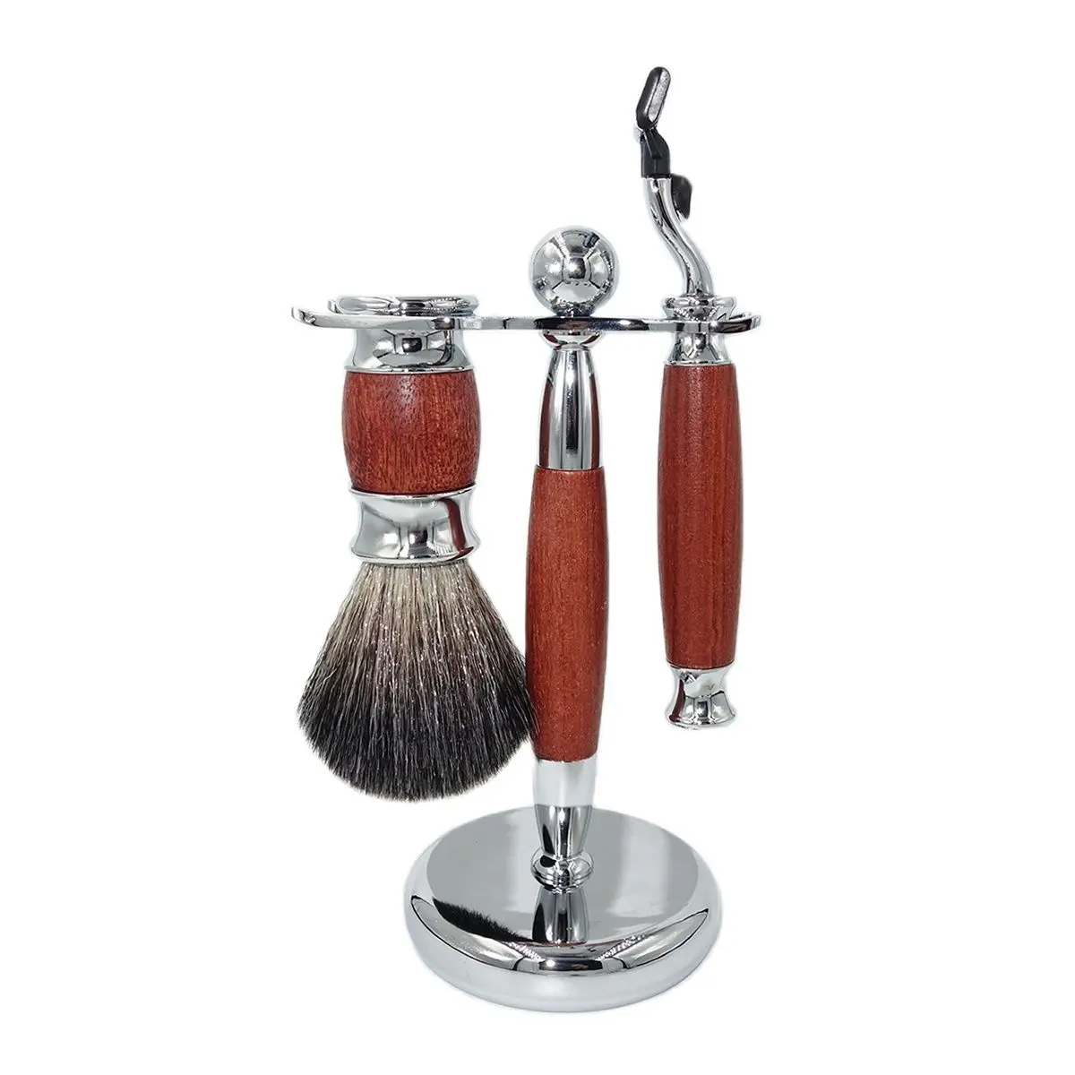 S Barber Tool Set With Pure Two Band Badger Hair Brush