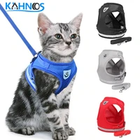 1pcs breathable dog harness polyester mesh vest leash pet chest strap rope cat dog adjustable harness vest walking lead leash