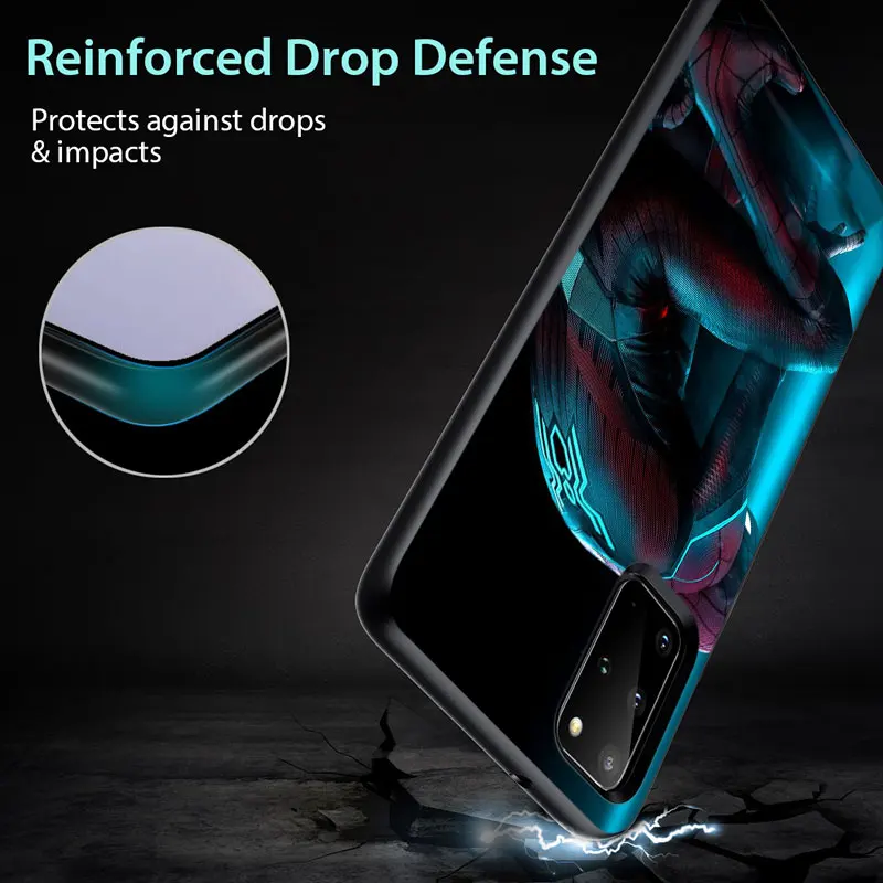 

Venom and Spiderman for Samsung Note 8 9 10 20 M02 M10 M10S M20 M21 M30 M31 M31S M40 M60S Ultra Plus Black Phone Case