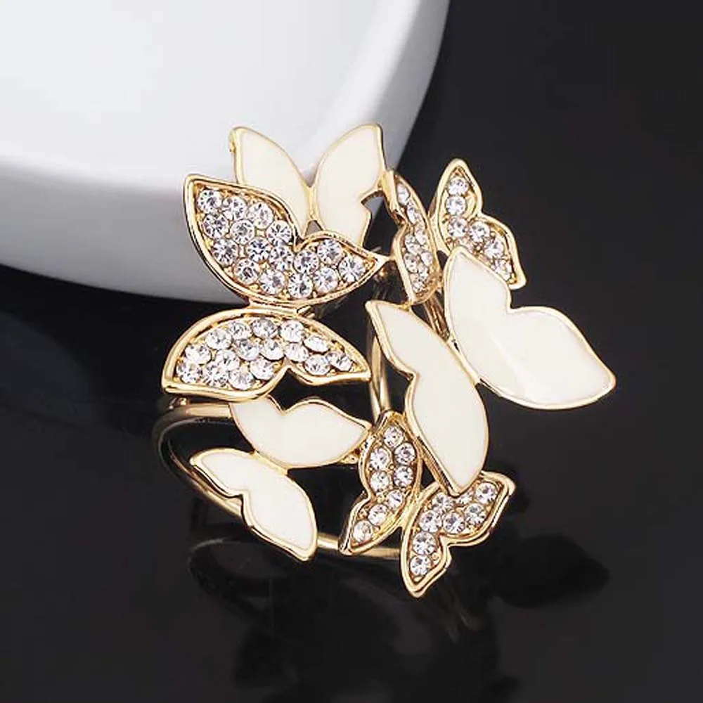 Хрустальная Бабочка золотые круги брошь с застежкой для шарфа булавка Женская