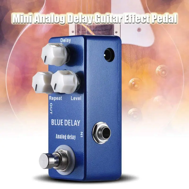 Мини гитара Mosky Deep Blue Delay педаль с эффектом шуруповерта|Детали и аксессуары для