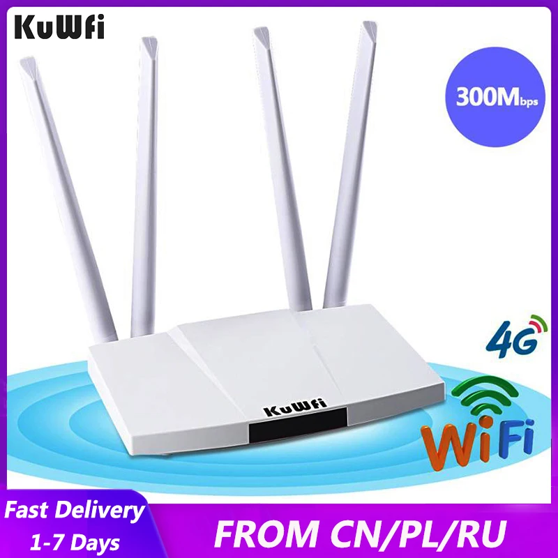 KuWFi 150 Мбит/с 4G WIFI маршрутизатор разблокирован 3G/4G SIM CPE маршрутизатор беспроводной Wi-Fi точка доступа с RJ45 WAN/LAN порт поддержки порта 32 пользова...