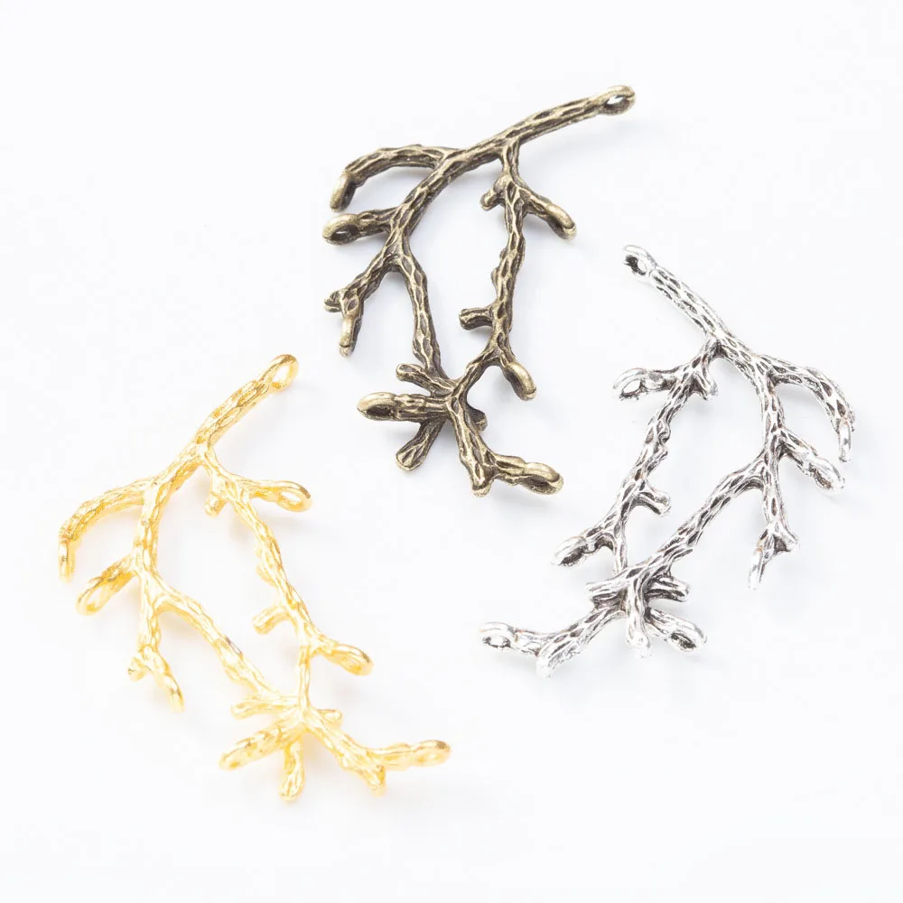 Металлические подвески в виде ветки дерева 4 шт./лот подвеска под античное