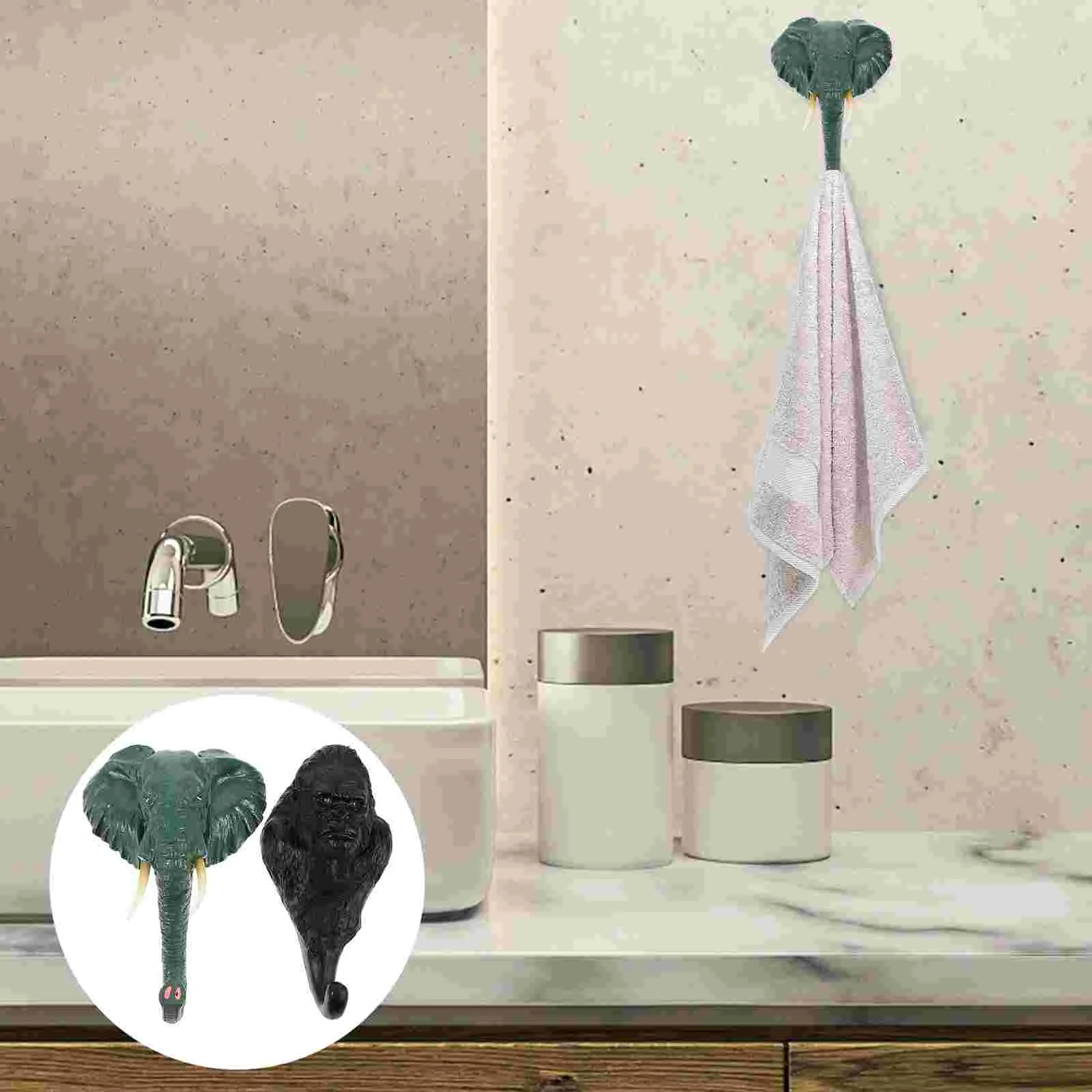 

2Pcs Animal Shaped Wall Hooks Vintage Hanging Hooks Wall Mount Hangers