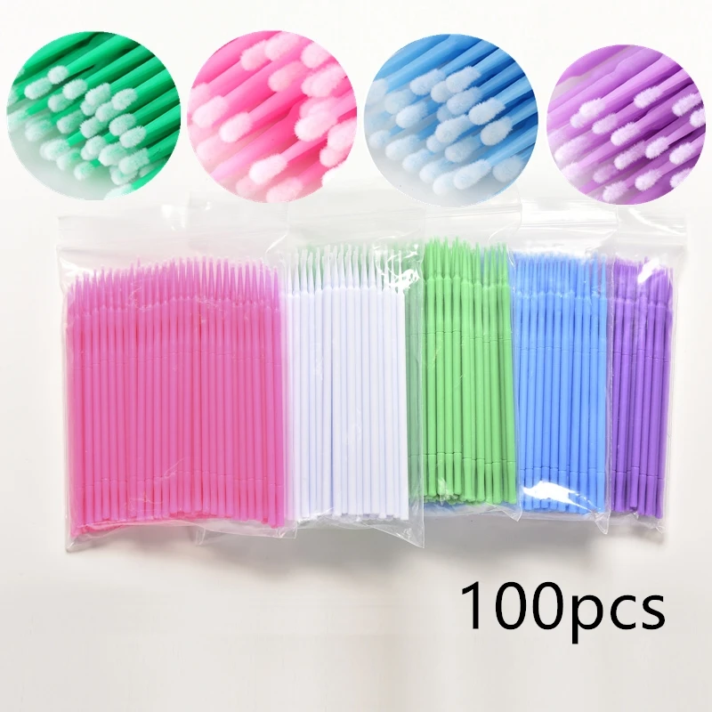 Микрокисти одноразовые для индивидуального наращивания и снятия ресниц 100