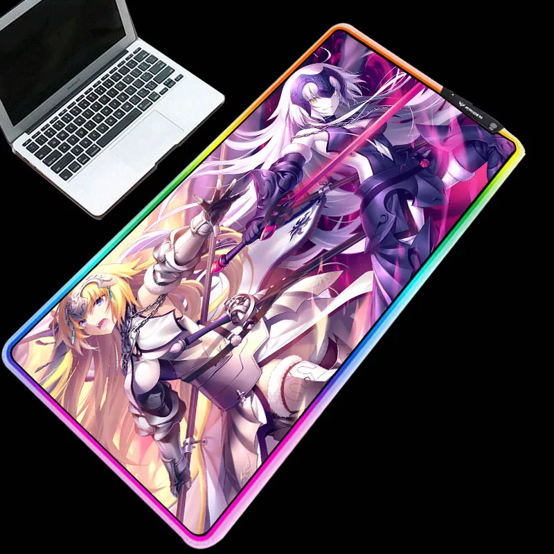 Yuzuoan RGB Fate Grand Order Аниме Коврик для мыши светодиодный игровой коврик