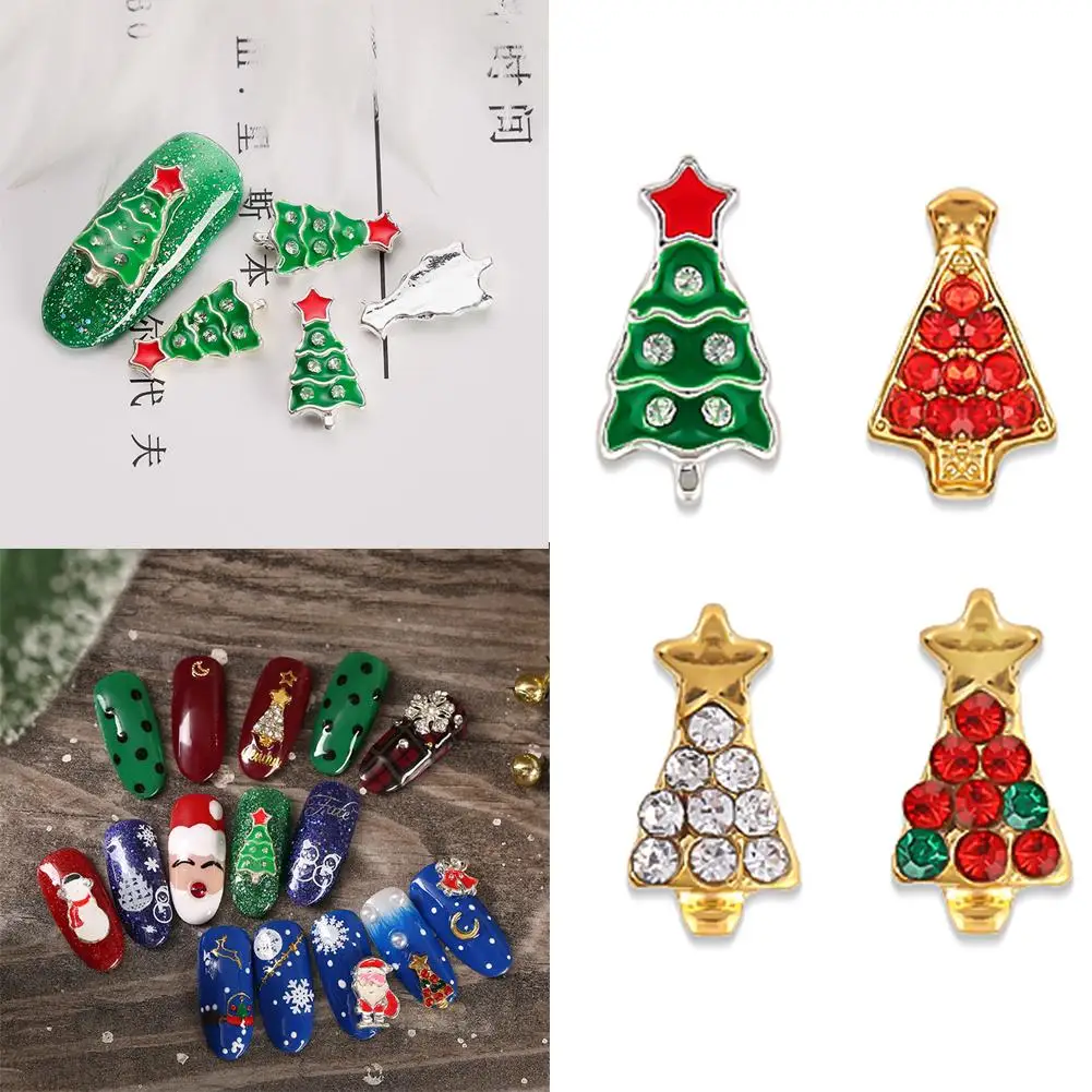 

10 шт. Рождество Металлические Бриллианты наклейки для ногтей высокого качества украшения Блестящий и ослепительные снежинки Рождество дер...