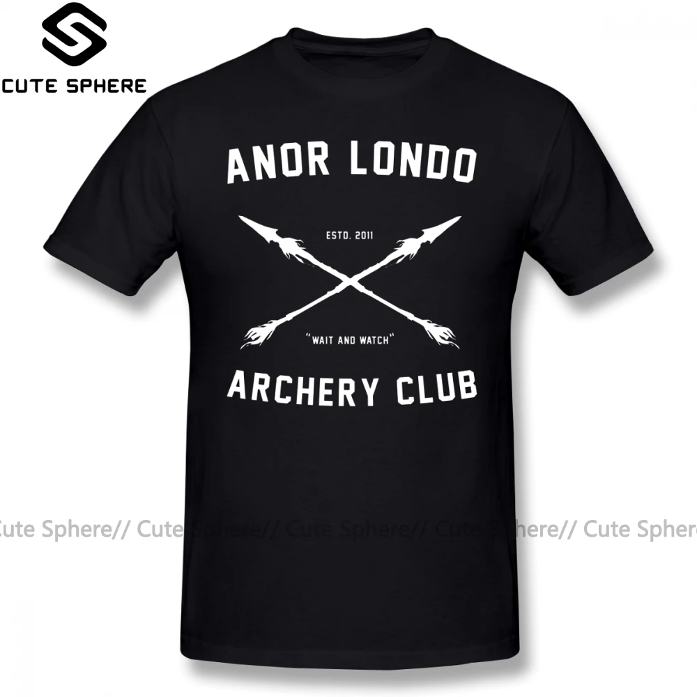 Dark Souls футболка ANOR LONDO ARCHERY CLUB Футболка 100 хлопок 5x Футболка мужская потрясающая с принтом с коротким рукавом Классическая футболка