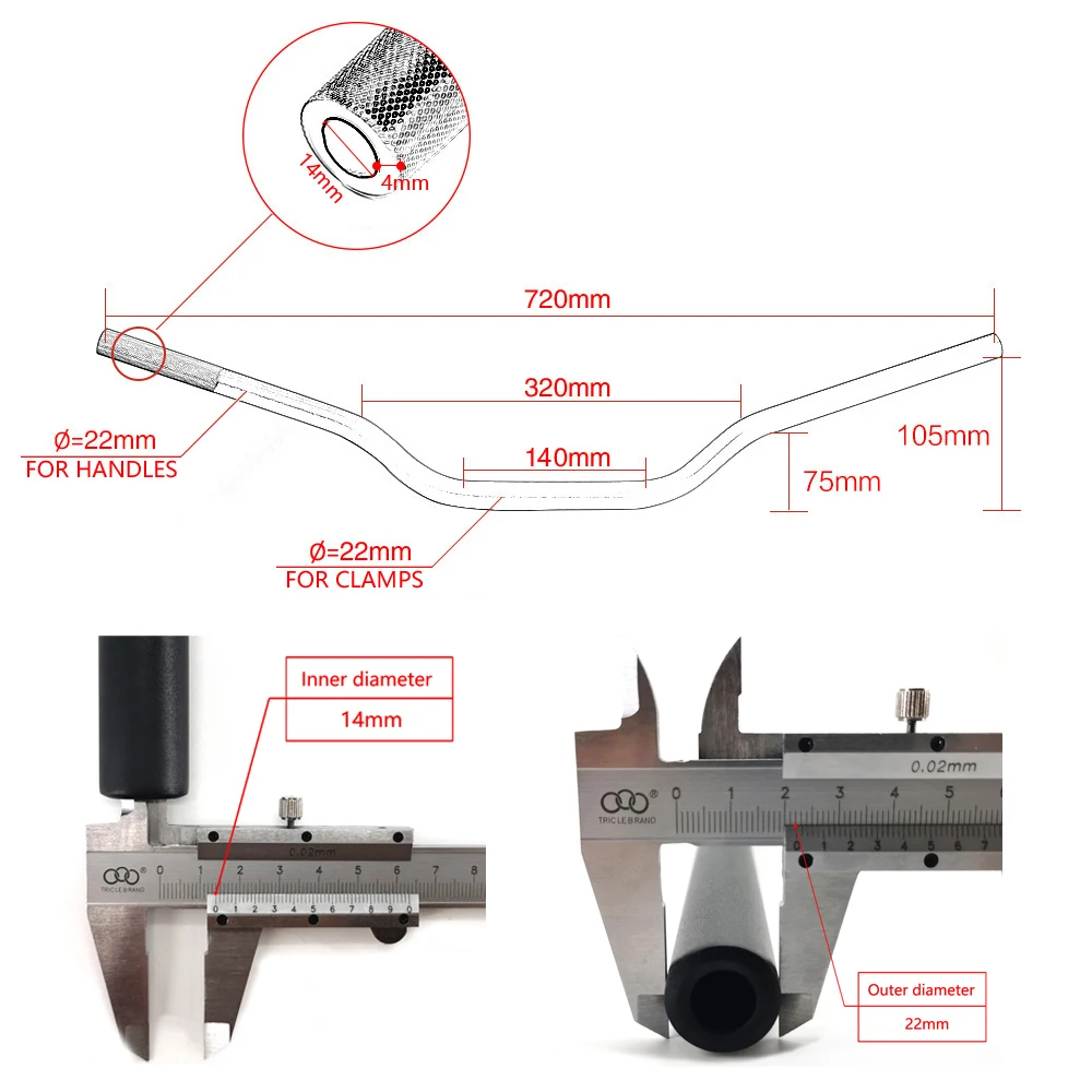 Универсальный для Руля Мотоцикла RIZOMA 22 мм CNC алюминиевый сплав ручные стержни