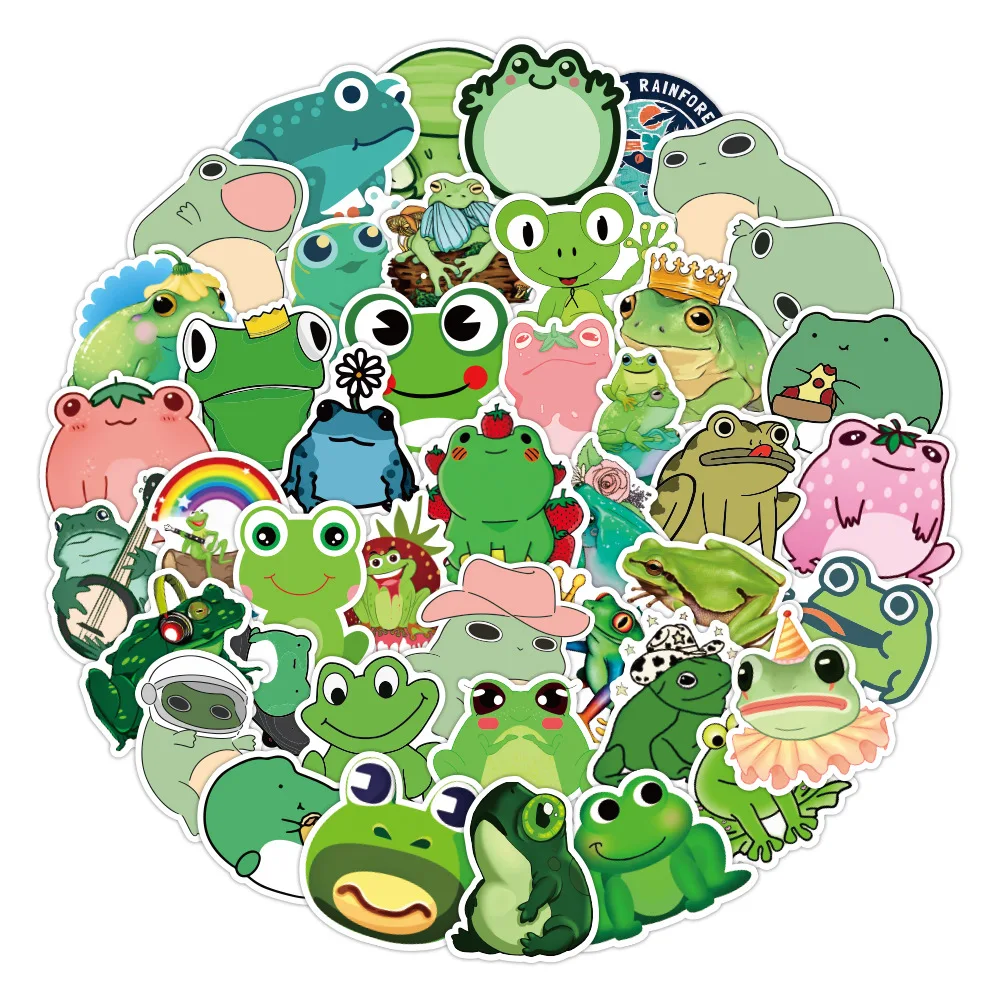 10/30/50 шт в наборе Kawaii с изображением мультяшных персонажей &quotлягушка&quot