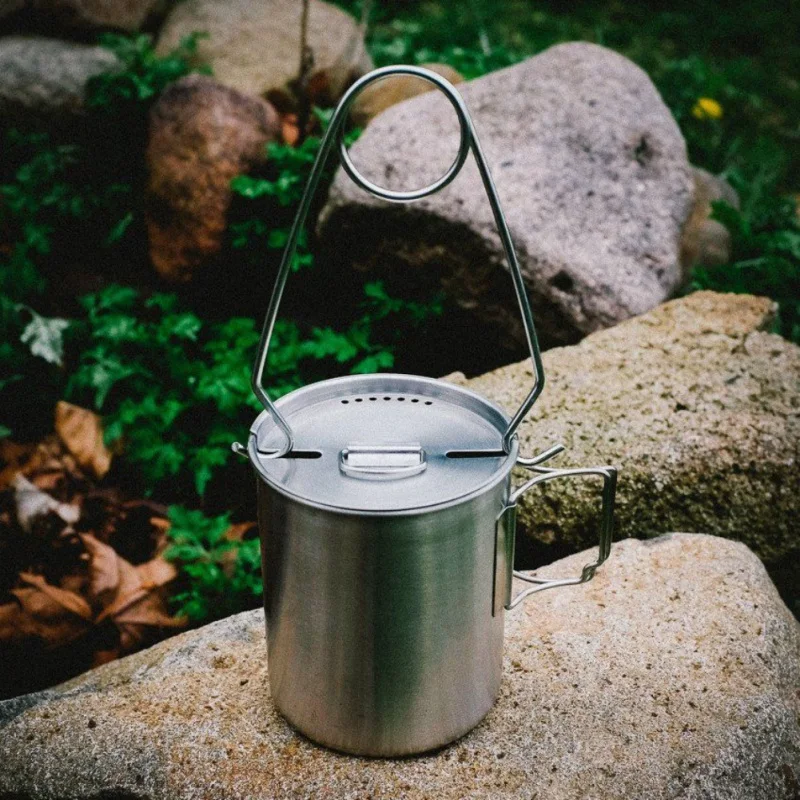 

Outdoor Camping Stainless Steel Kettle Hanging Hook Water Cup Anti-scalding Clip Fish Mouth Spreader Picnic Bushcraft Tools