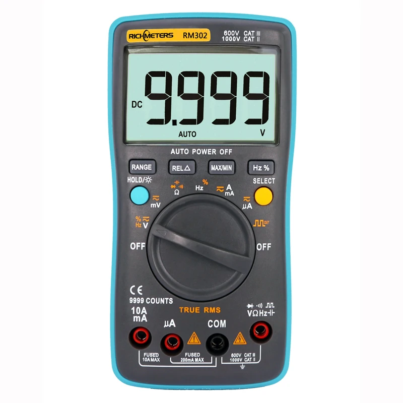RM303 True-RMS 19999 отсчетов Цифровой мультиметр NCV частота 200 м сопротивление - Color: RM302(9999Counts)