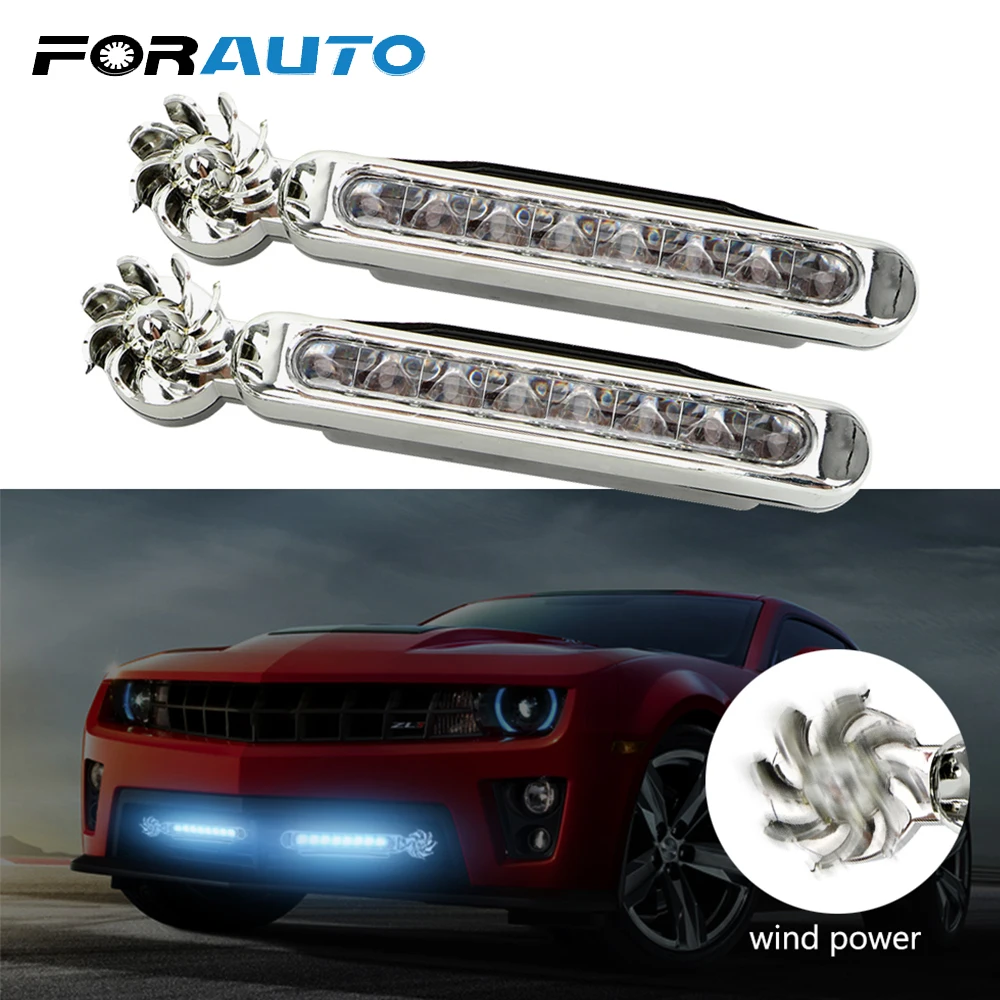 FORAUTO 1 пара светодиодный ветер Мощность ed Автомобильные дневные ходовые огни с