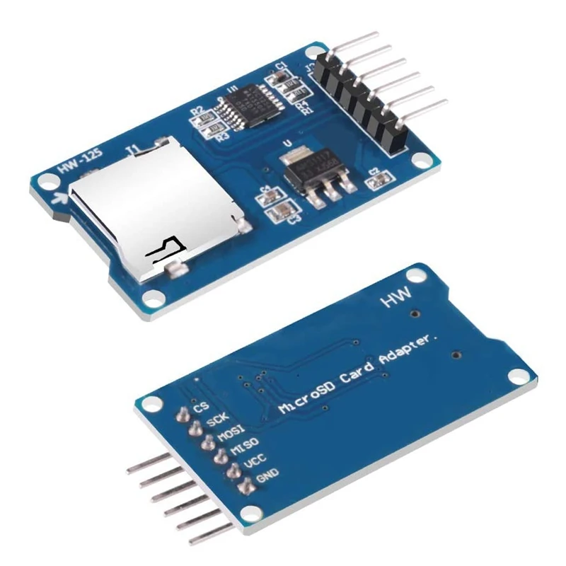6 шт. модуль Micro SD карты интерфейс SPI Мини TF кардридер с преобразователем уровня