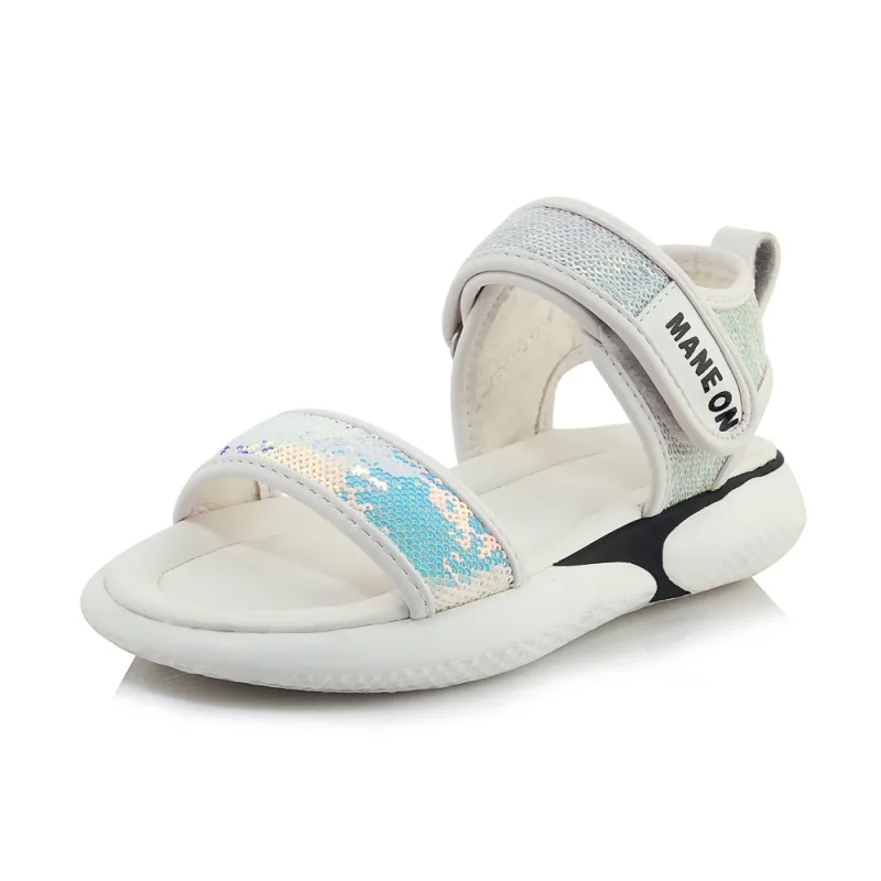 Большой Размеры Летние сандалии на плоской подошве женская обувь не сужающемся