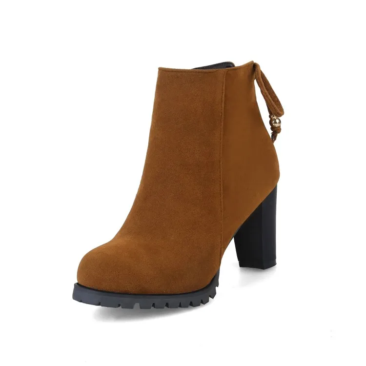 Женские ботильоны на молнии однотонные ботинки больших размеров 9 10 11 12 зимняя