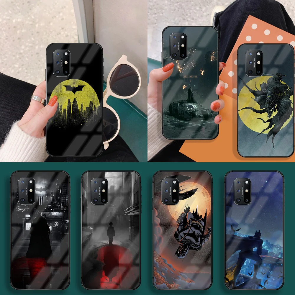 

B-Batman Phone Tempered Glass Case Cover For Oneplus 5 6 7 8 9 T Pro Nord Cell Hoesjes Luxury Prime