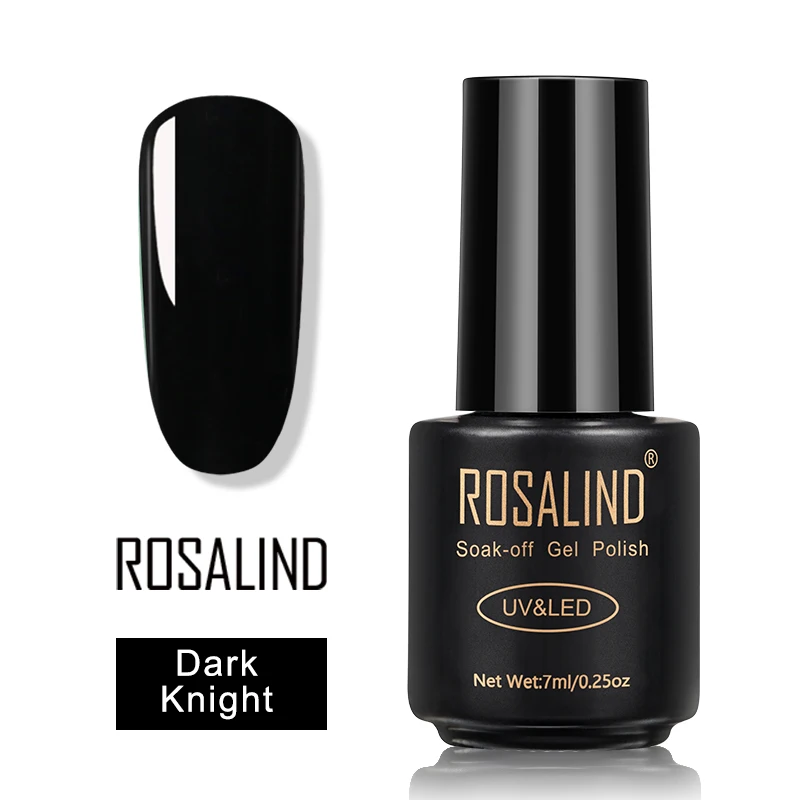 Dark Knight ROSALIND гель лак для ногтей набор все для маникюра верхнее покрытие УФ светодиодный гель лак удаляющийся замачиванием Полупостоянный лак для ногтей - Цвет: Dark Knight