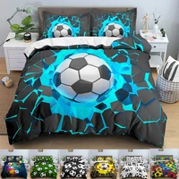 3d football duvet cover double 210x210 bedding set 23pcs quilt cover with zipper closure king size comforter cover for boys