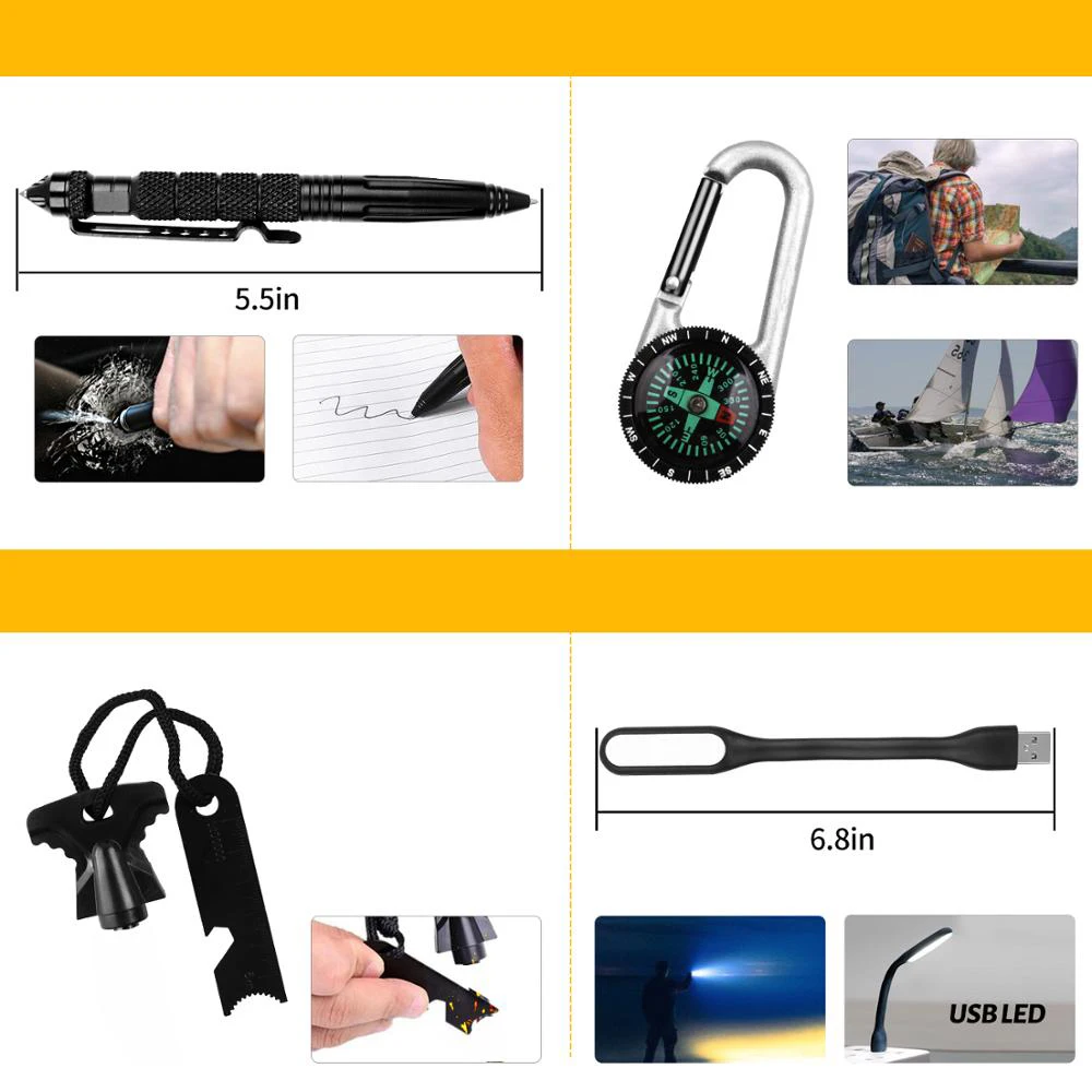 59 в 1 инструменты для выживания на природе кемпинга пешего туризма