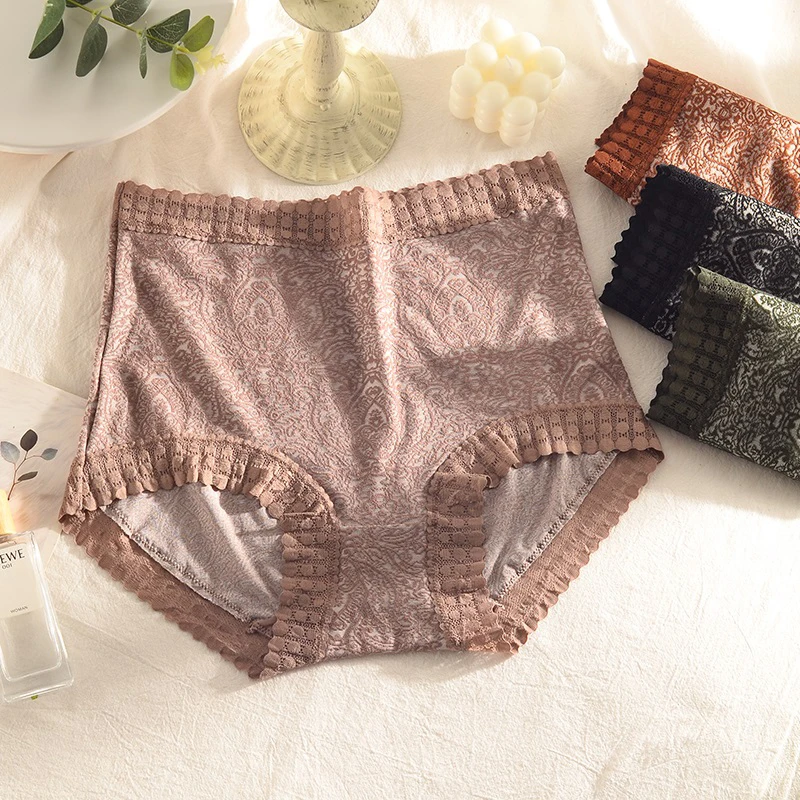 Женские хлопковые трусы большого размера s с высокой талией сексуальные