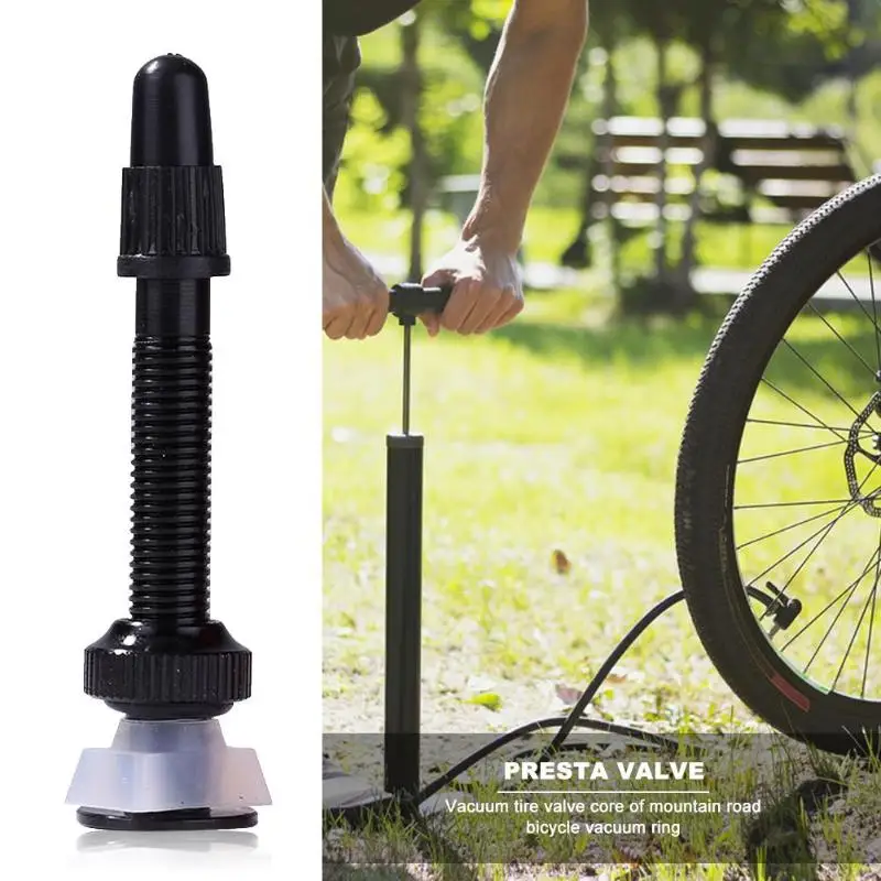 

Aluminum Alloy Mountain Road Bike Vacuum Ring Tire Air Nozzle Presta Valve Alloy Stem Tubeless Sealant Compatible
