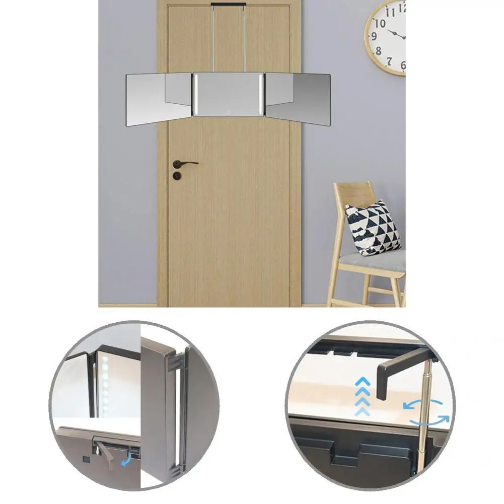 

Hairdressing Mirror Clear Flexible High Stability Self Hair Cutting Styling DIY Haircut Tool Trifold Mirror for Salon