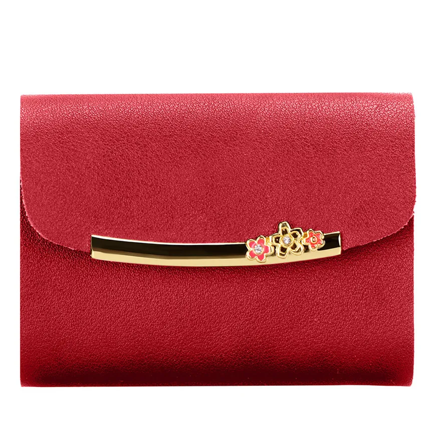 Мини-кошелек женские короткие кошельки для денег маленький складной женский