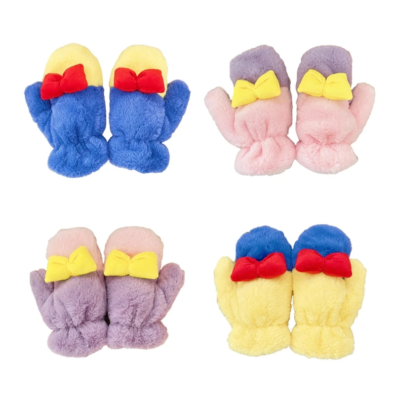 

Mittens Glove For Women Winter Lovely Plush Fur Thick Keep Warm Riding Gloves