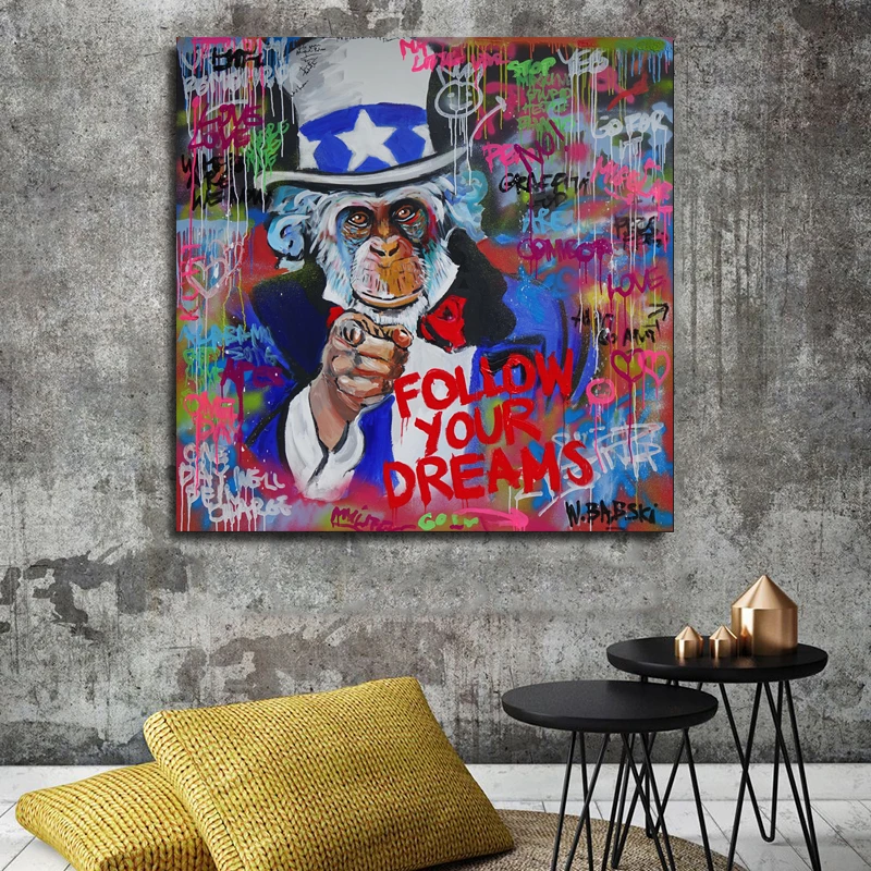 RELIABLI художественные картины на холсте постеры с животными и принты обезьяны