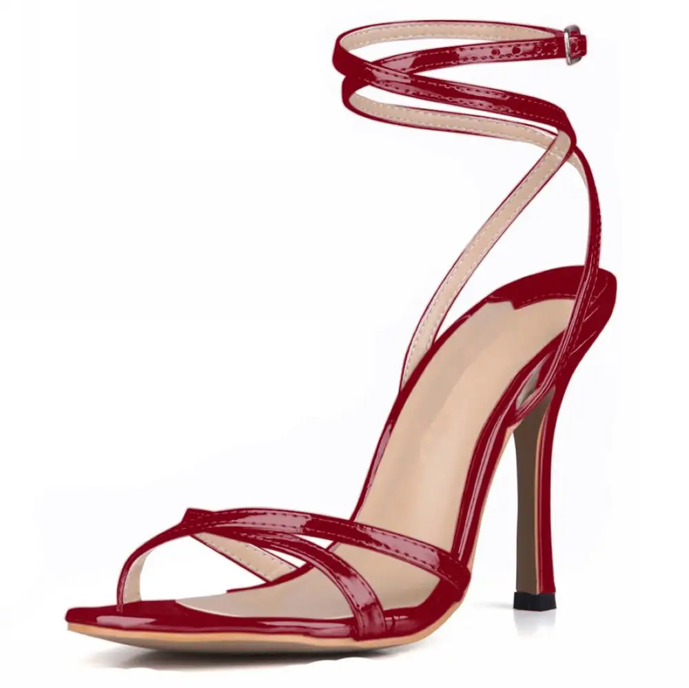 Туфли SDTRFT женские на тонком каблуке 10 см пикантные сандалии с перекрестными