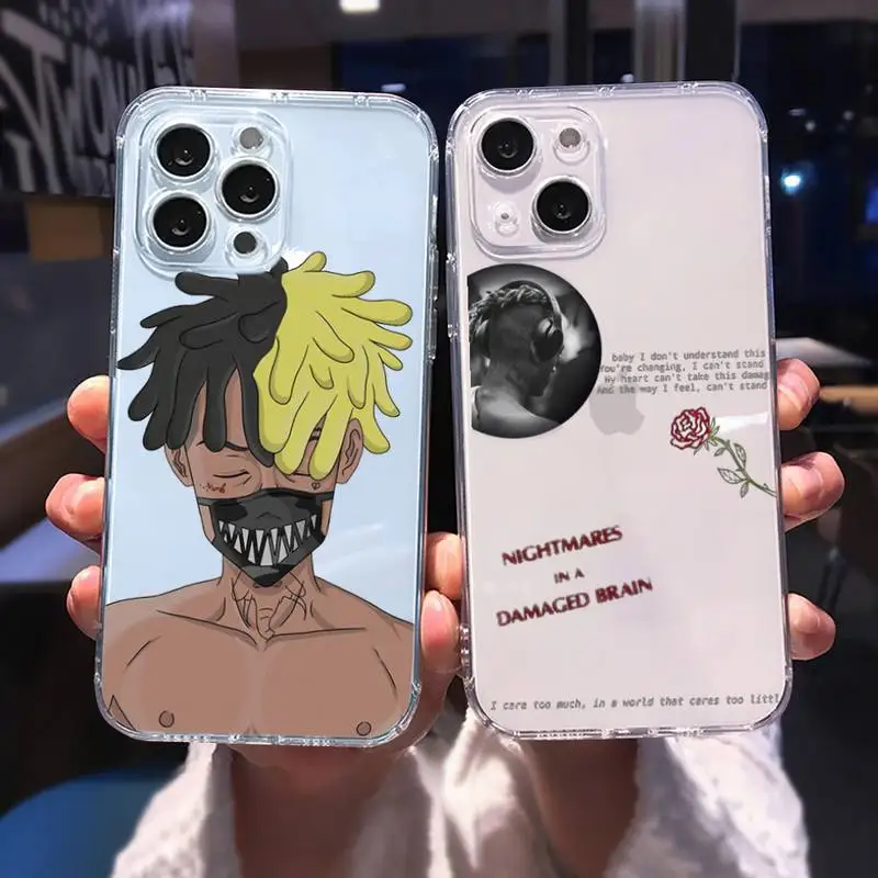 

xxxtentacion rapper USA Phone Case For iphone 13 12 11 8 7 plus mini x xs xr pro max Transparent soft