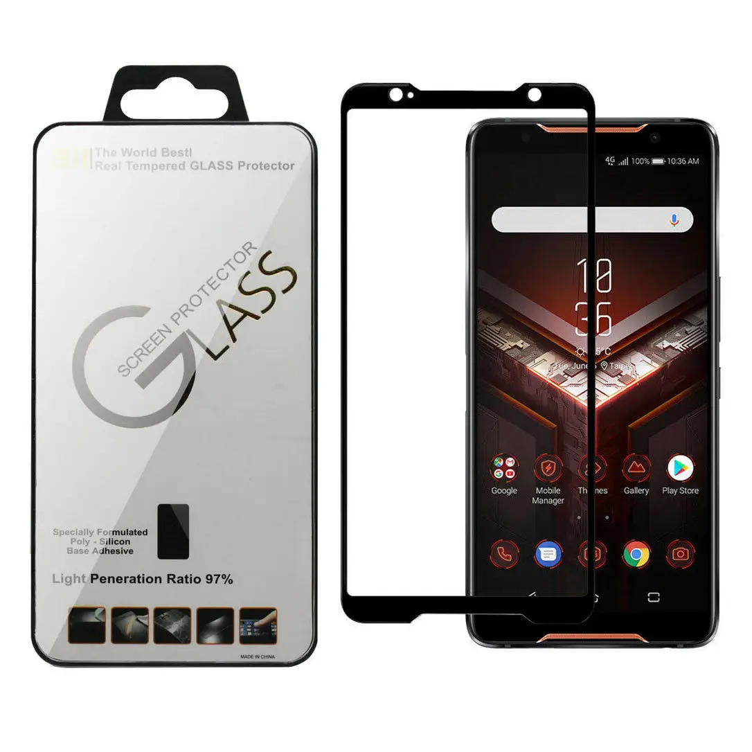 3D 9H полное покрытие закаленное стекло для Asus Zenfone Rog 2 Phone ZS600KL Защитная пленка