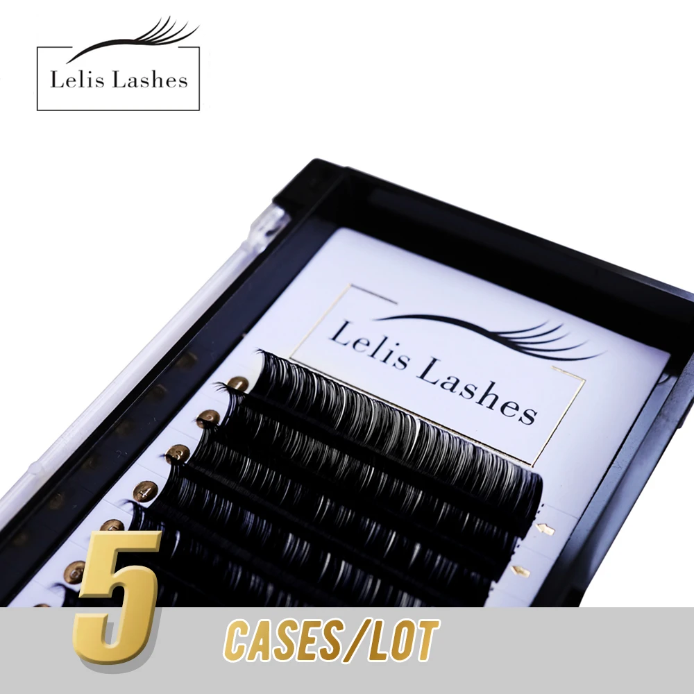 

Lelislashes 12rows Classic Individual Lashes Silk Eyelash Extension Mink Extension Volume 8-16MM Professional Makeup Eyelash