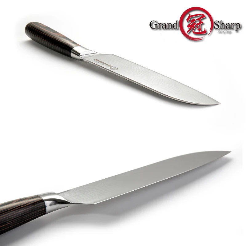 Кухня Ножи 7 дюймов Santoku Ножи японский Нержавеющая сталь шлифовальный станок лазерный нож с узором острое лезвие Ножи подарок Ножи