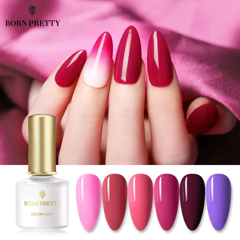 Гель лак для ногтей BORN PRETTY фиолетового цвета 6 мл отмачиваемый УФ дизайна