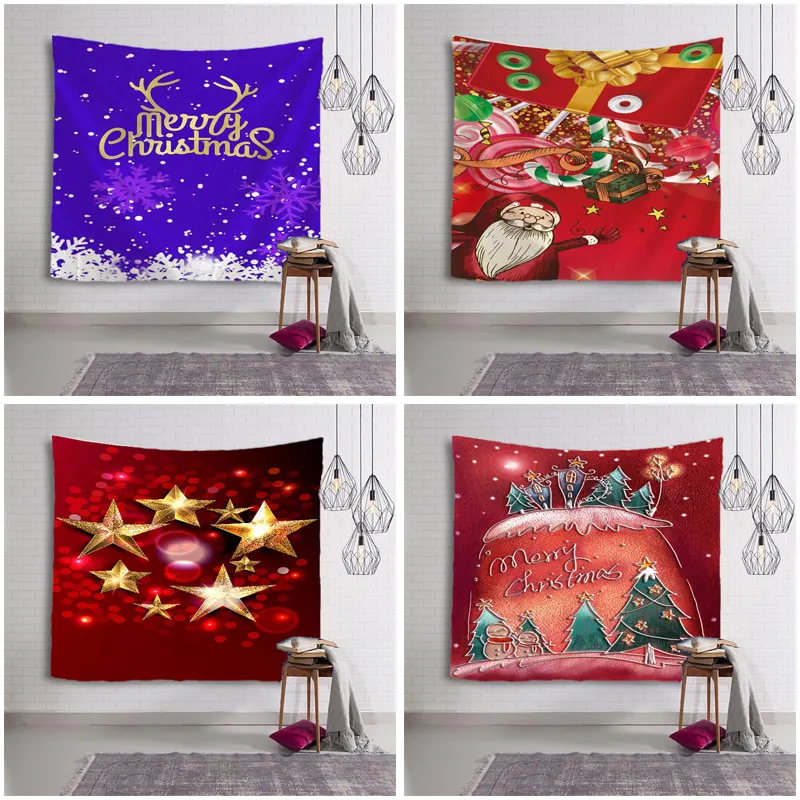 Красивый Рождественский гобелен для гостиной кровать комната печать домашний