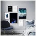 Современный пейзаж картины пейзаж цитатой жизни домашний декор Скандинавская Картина на холсте минималистский художественные плакаты и принты для Гостиная