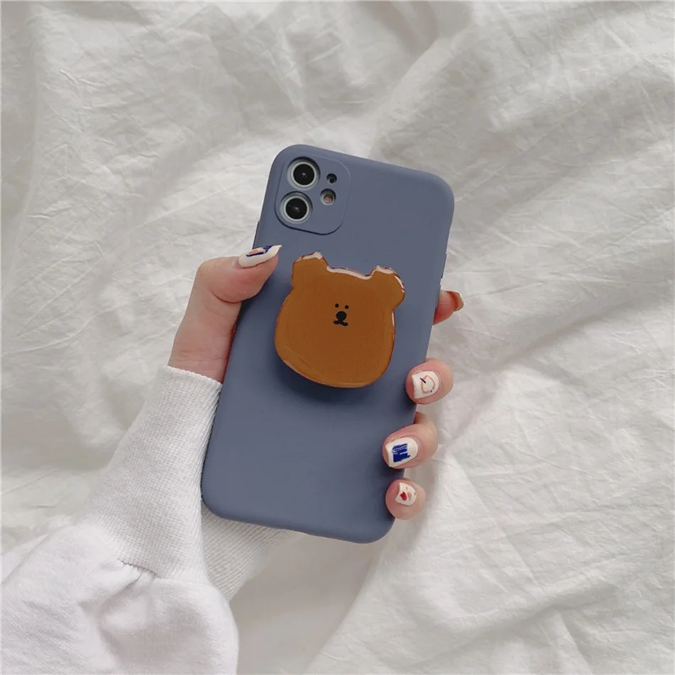 3D милый коричневый Чехол-подставка для Samsung Note 20 Plus 8 9 S20 Ultra S9 S10 S8 10 Lite мягкий
